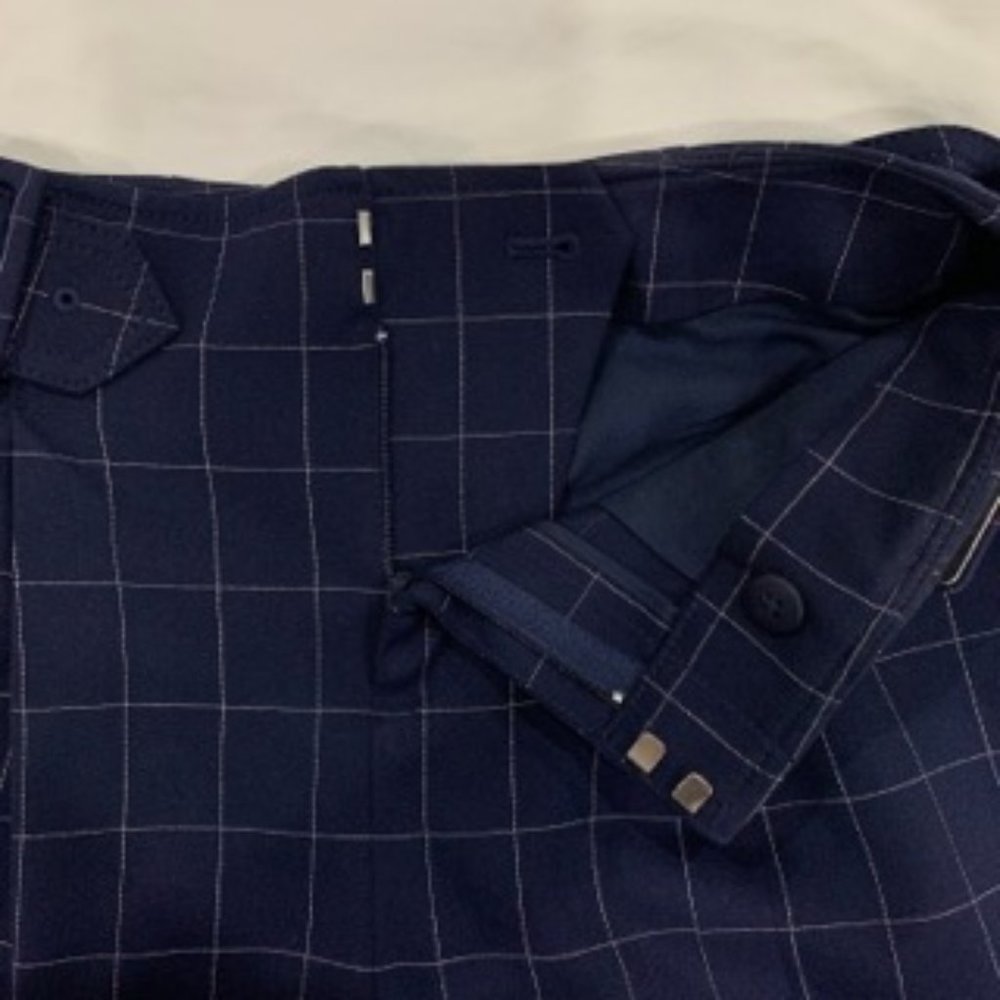 CLUB MONACO  BRAND  SIZE 00 DARK NAVY COLOR/WHITE GRID - Picture 7 of 13